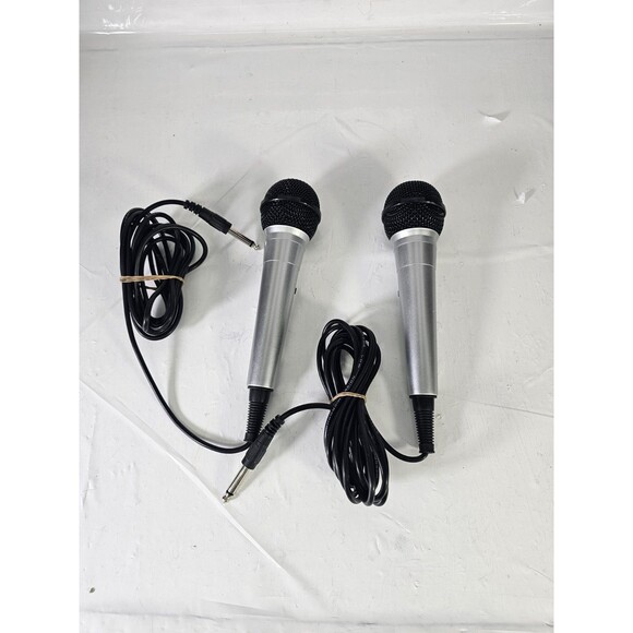 Lot Of 2 High Grade Professional Low-Noise Cable Microphone On Off Switch Silver - Picture 1 of 7
